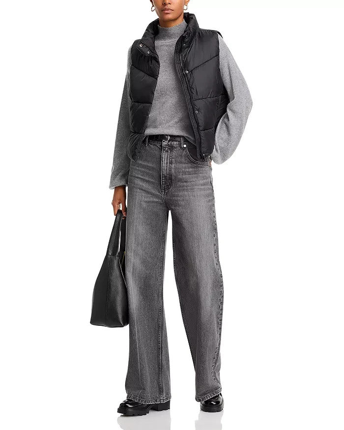 AQUA Athletic Cire Crop Padded Vest MSRP $108