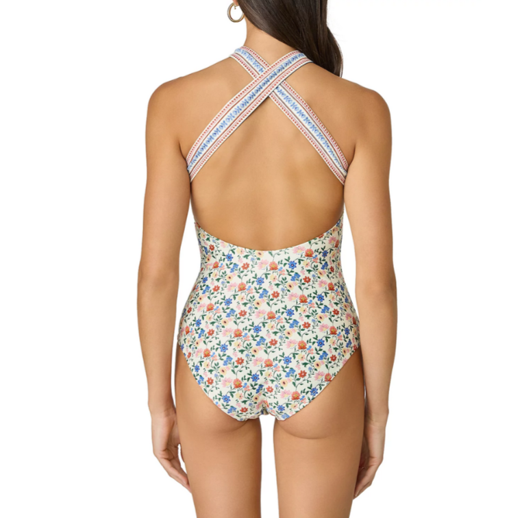 Shoshanna High Neck One Piece Swimsuit MSRP $250