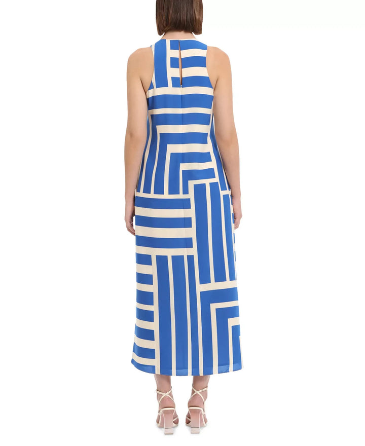 Donna Morgan Women's Striped Sleeveless Maxi Dress MSRP $158