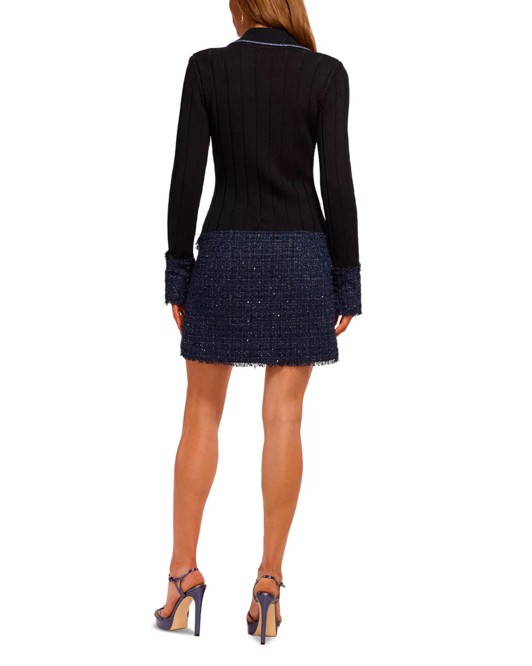 Ramy Brook Ellen Tweed Knit Dress MSRP $545