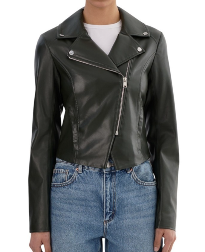 LAMARQUE Pascale Faux Leather Moto Jacket MSRP $295