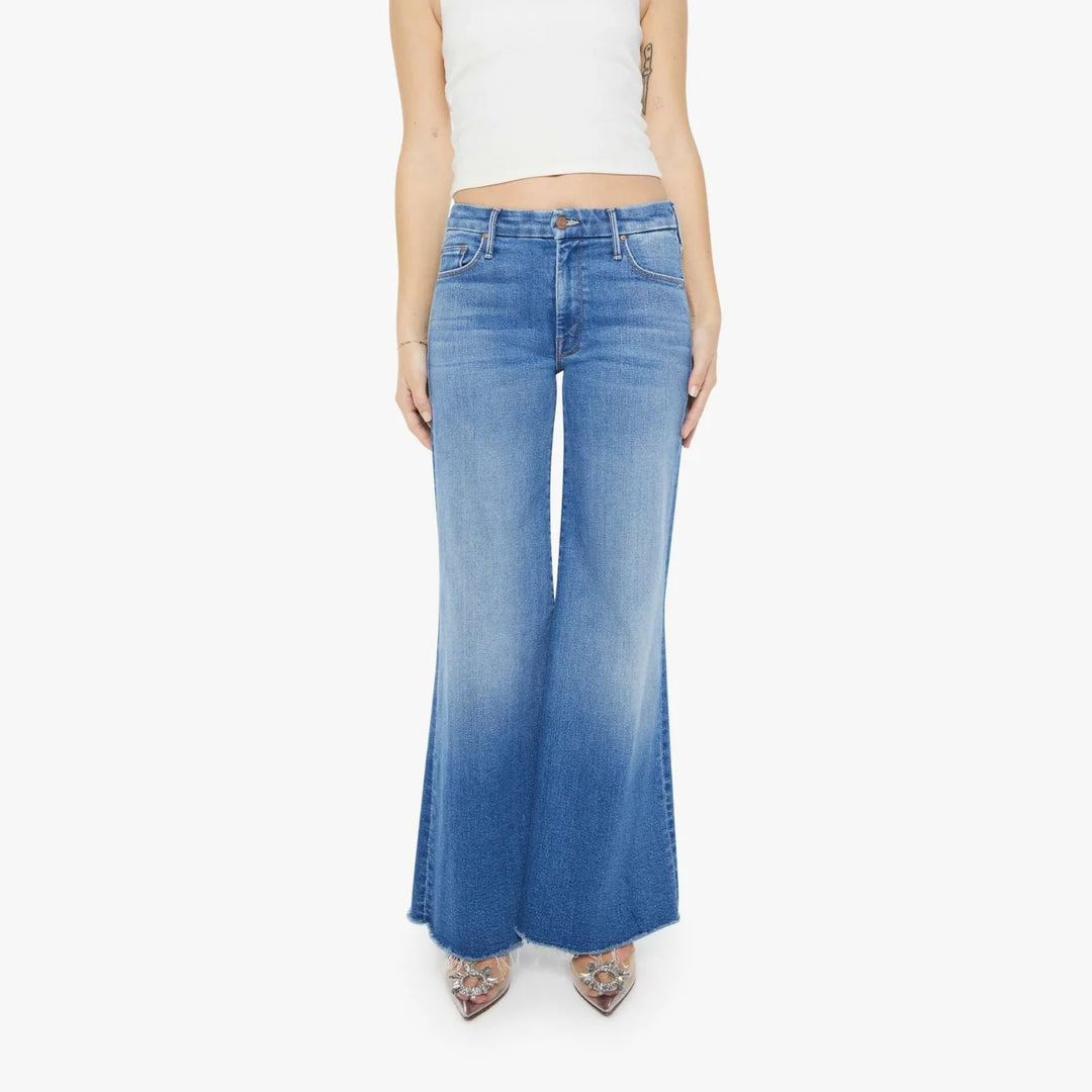 Mother Roller Fray Wide Leg Jeans MSRP $258