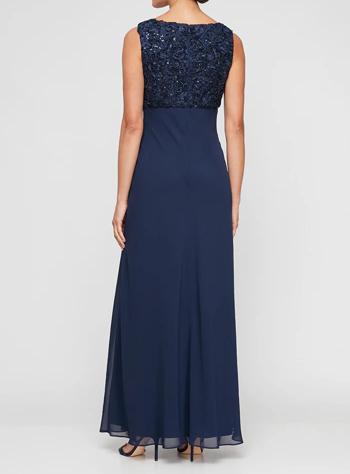 sachin and babi light blue dress A-line One-Shoulder Velvet Sequins Floor-Length Prom Dress with Pockets  S8352P - Prom Dresses main image 1