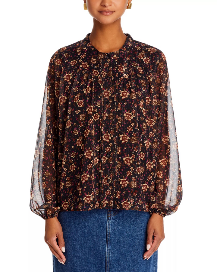 KOKO + MASON Button Front Blouse MSRP $88