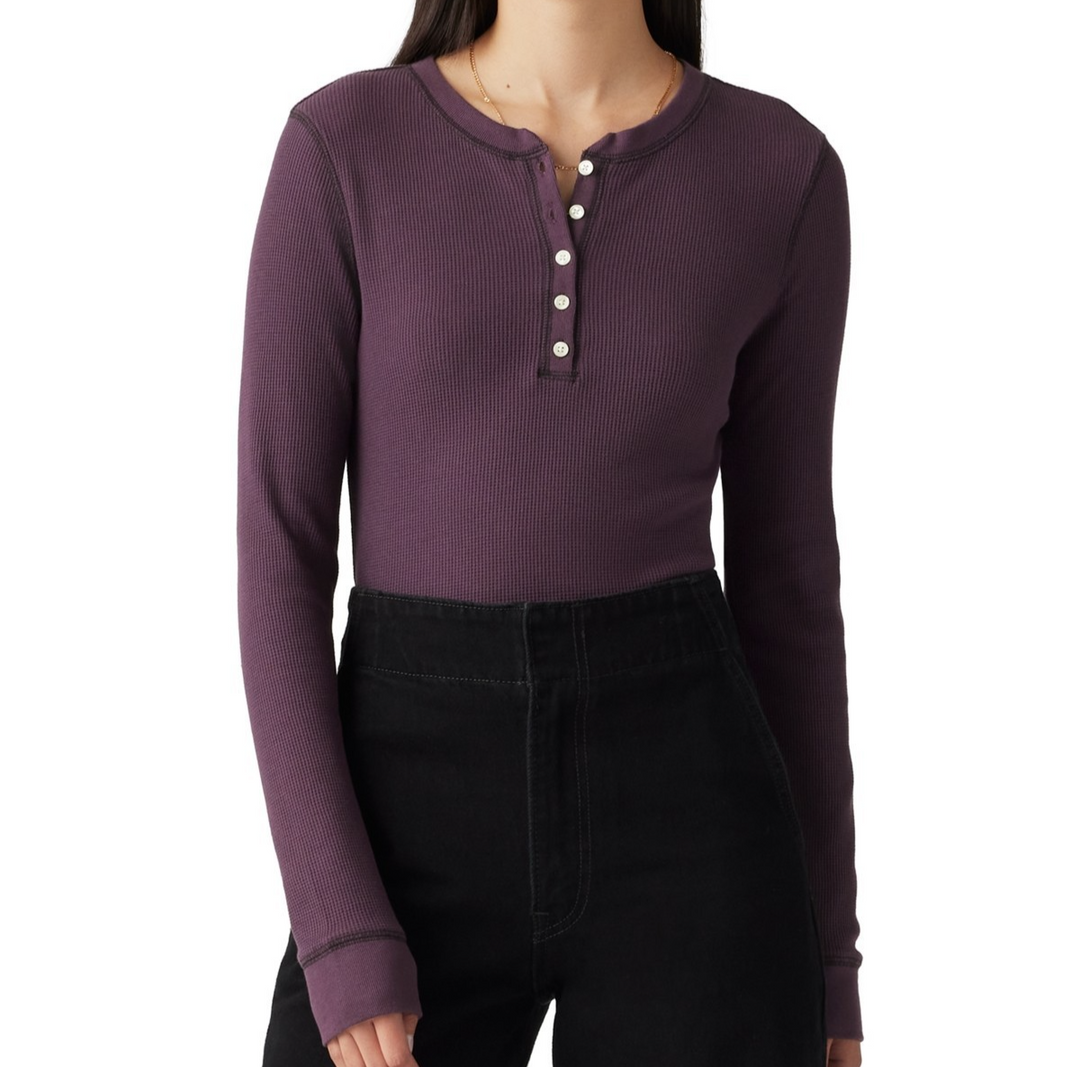 Levi's Plus Size Jakob Slim-Fit Long-Sleeve Henley Top MSRP $34.50
