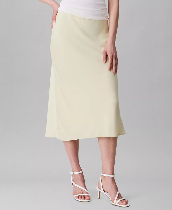 Calvin Klein Women's Logo-Waist Midi Skirt MSRP $89