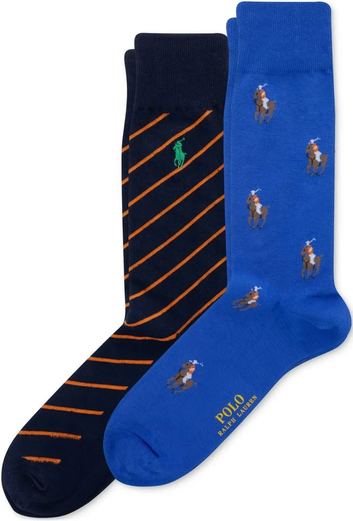 Polo Ralph Lauren Men's 2-Pack Knit-In Pony Slack Socks MSRP $22