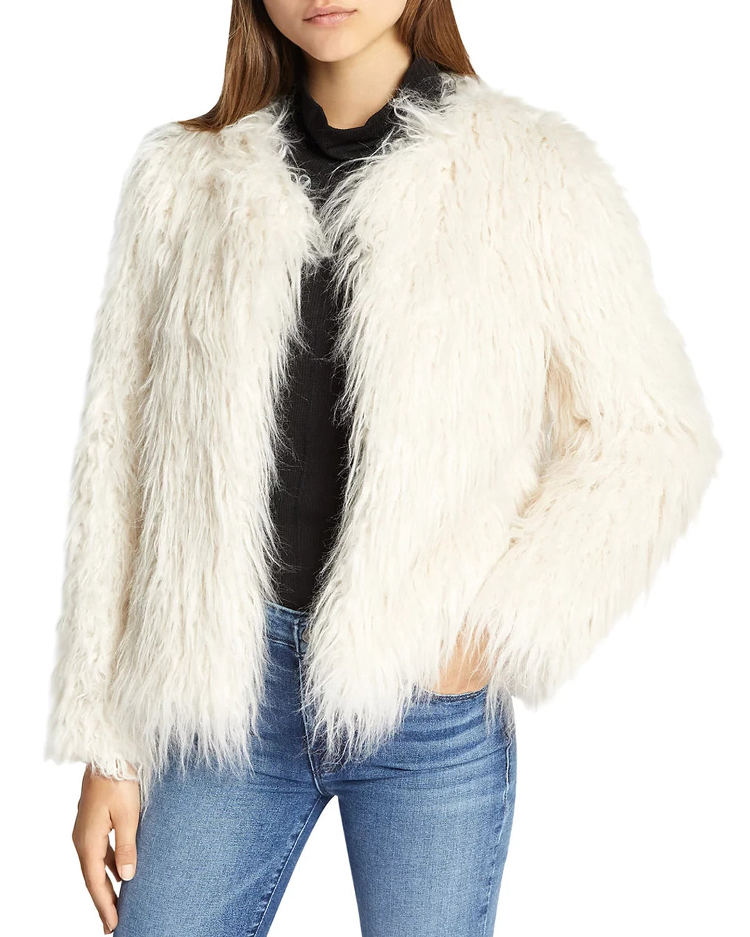 Sanctuary Cropped Faux-Fur Jacket MSRP $199