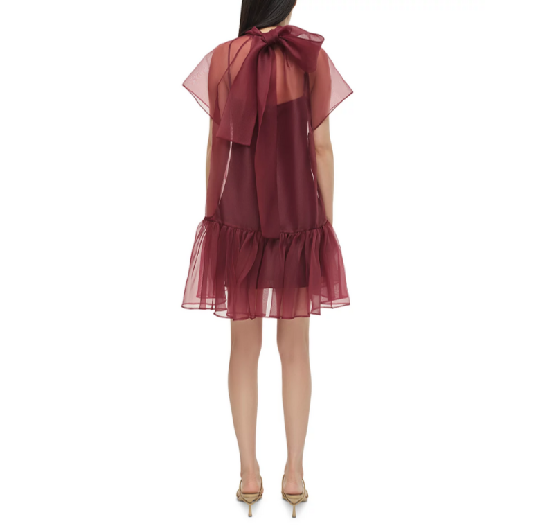 SIMKHAI Beaux Tiered Mini Dress MSRP $395