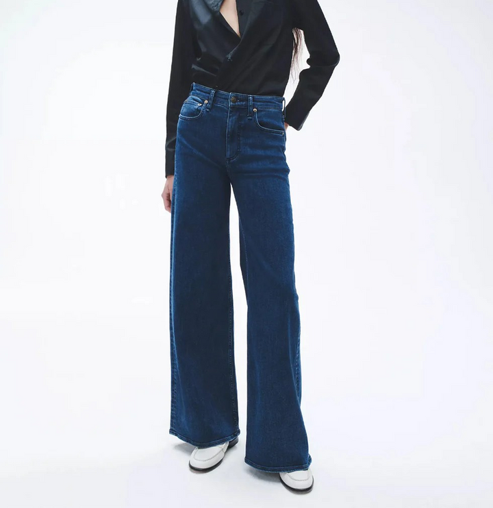 Rag & Bone Sofie High Stretch High Rise Wide Leg Jeans MSRP $278