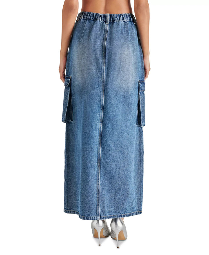 Steve Madden Women's Benson Slit-Front Patch-Pocket Skirt MSRP $99