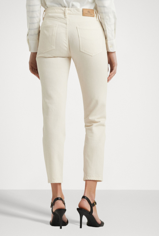 Lauren Ralph Lauren Mid-Rise Tapered Ankle Jeans MSRP $125