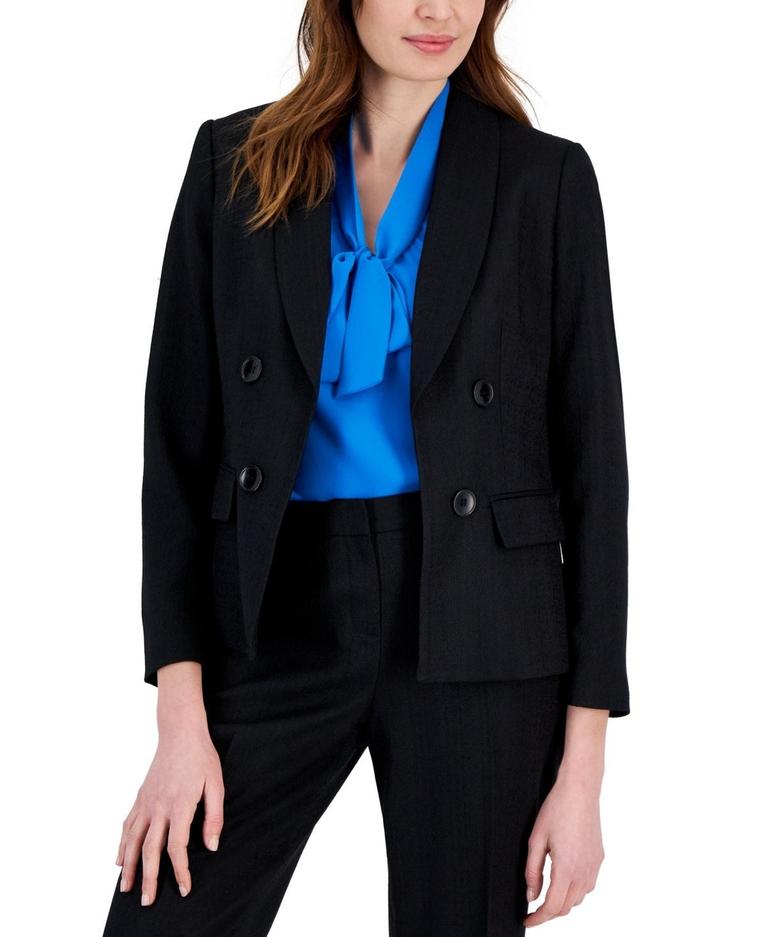 Kasper Women's Tweed Shawl-Collar Blazer MSRP $139