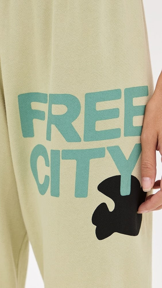 Free City Cotton Logo Sweatpants MSRP $168