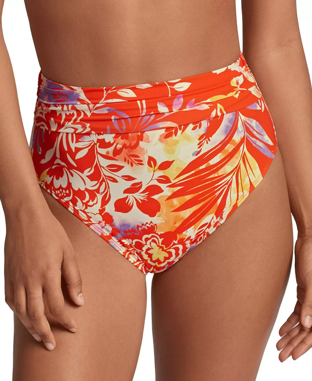 Lauren Ralph Lauren Semi-Shirred-Waistband Bikini Bottoms MSRP $ 80