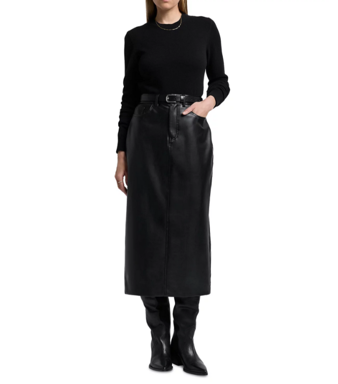 7 For All Mankind Faux Leather Skirt MSRP $218