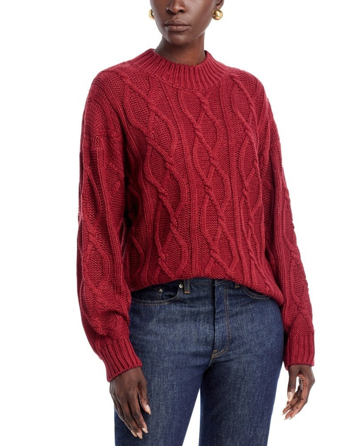 Elan Cable Knit Crewneck Sweater MSRP $89