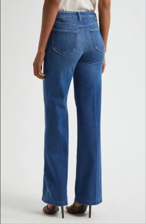 L'Agence Clayton High Rise Wide Leg Jeans MSRP $295