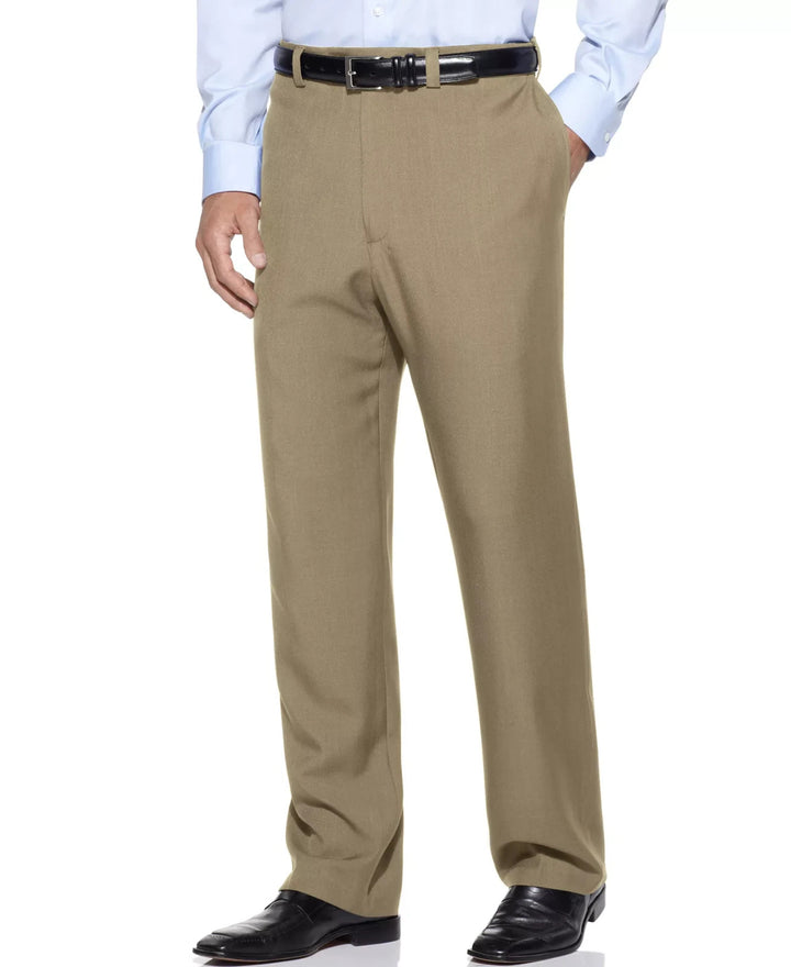 Haggar Men's Eclo Stria Classic Fit Hidden Expandable Dress Pants MSRP $70