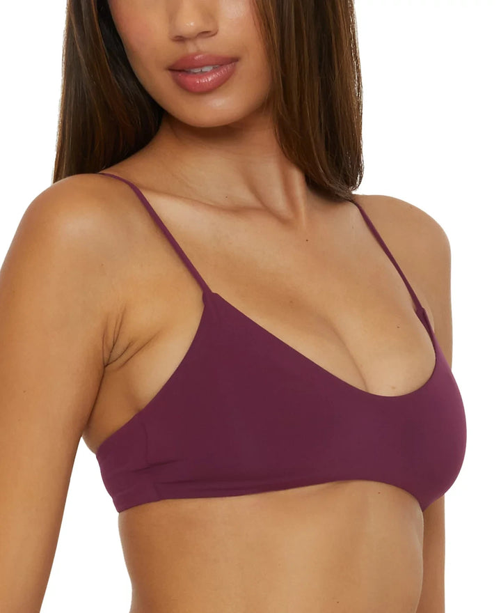 BECCA Muse Mesh-Overlay Multi-Way Bralette Bikini Top MSRP $88