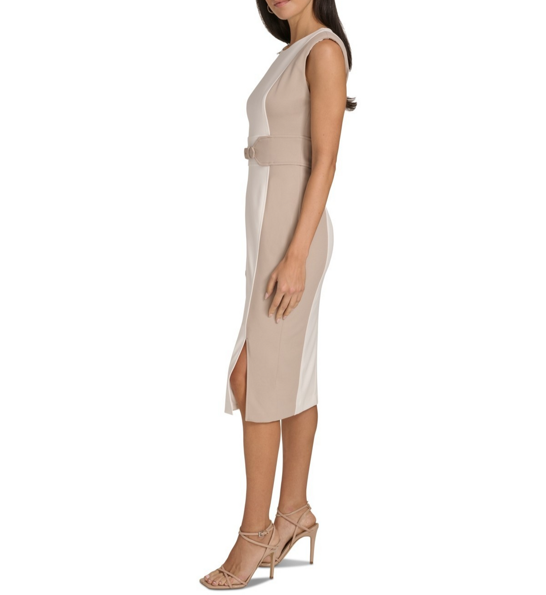 Calvin Klein Women's Jewel-Neck Scuba Crepe Sheath Dress MSRP $134