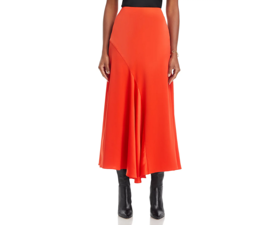 Derek Lam 10 Crosby Paulette Flared Midi SKirt MSRP $425