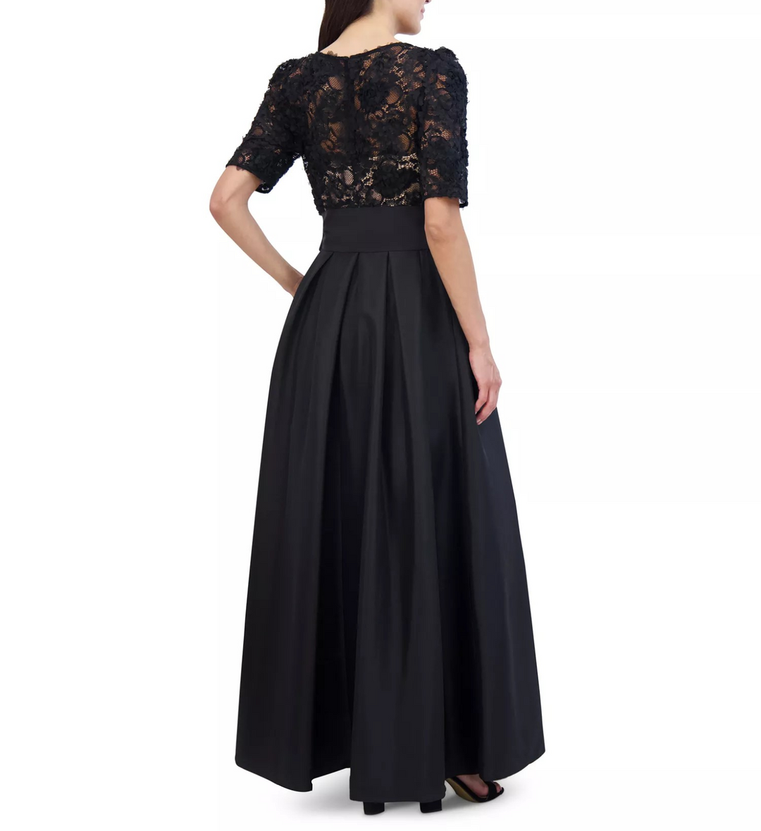Eliza J Women's Lace-Bodice Bow-Trim Ball Gown MSRP $248