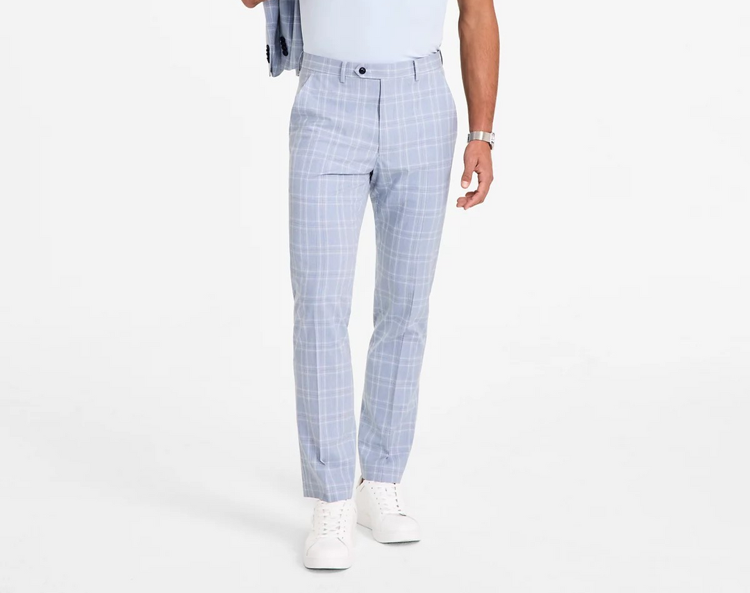 Alfani Men's Slim-Fit Plaid Suit Pants MSRP $135