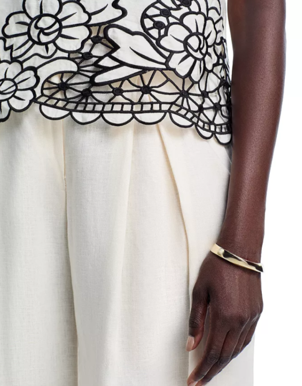 Elie Tahari The Poppy Embroidered Top MSRP $295