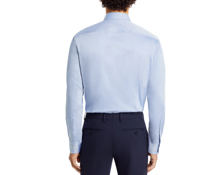 HUGO Kason Heathered Slim Fit Dress Shirt MSRP $118