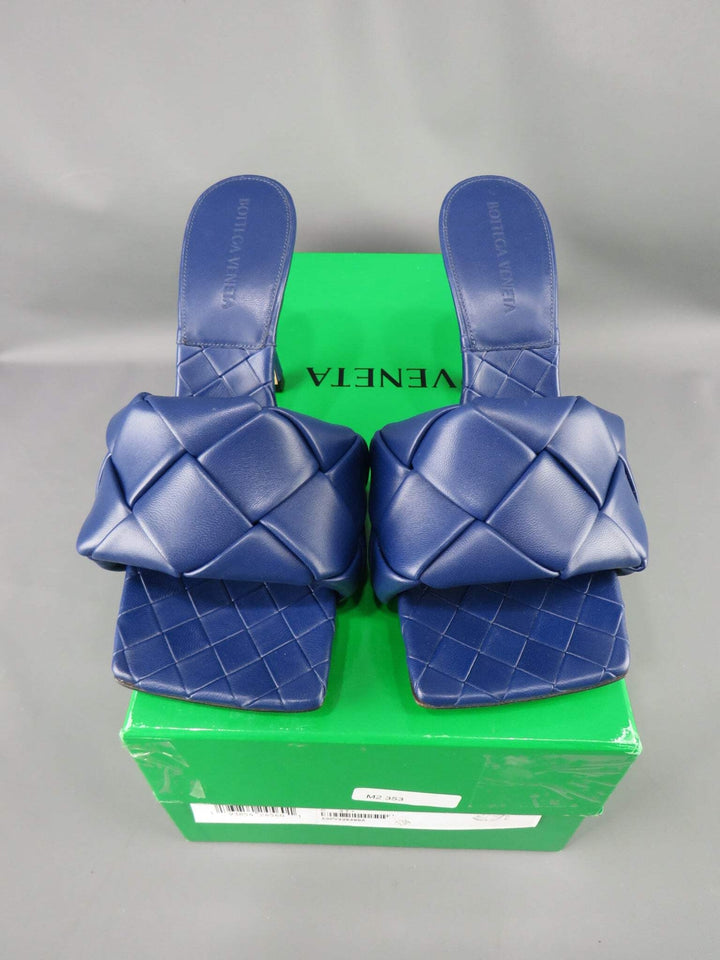 Bottega Veneta Women's Lido Woven High Heel Slide Sandals M2 353