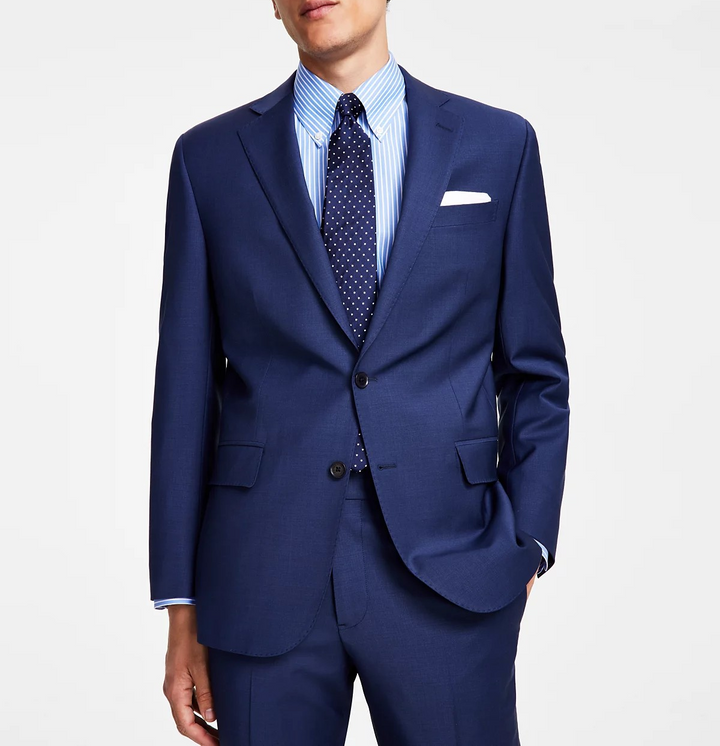 B By Brooks Brothers Men's Classic-Fit Stretch Wool Blend Suit Jacket MSRP $450