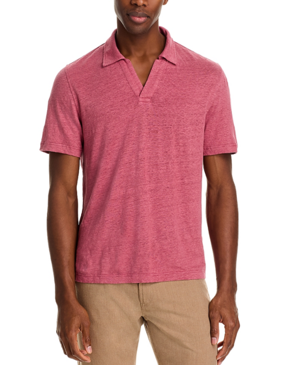 The Men Store Johnny Collar Linen Polo MSRP $98