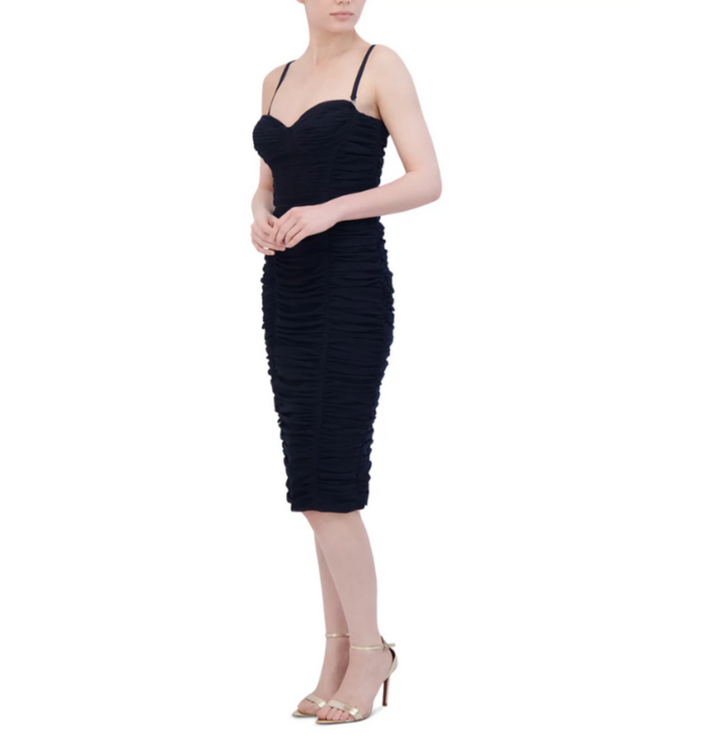 BCBGMAXAZRIA Shirred Bodycon Dress MSRP $398