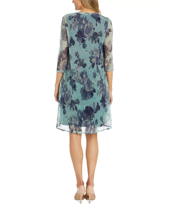 R & M Richards Women's 2-Pc. Printed Jacket & Dress Set MSRP $99