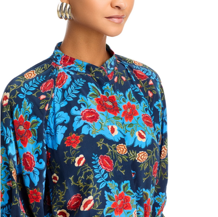 FARM Rio Arabesque Floral Tie Front Dress MSRP $298