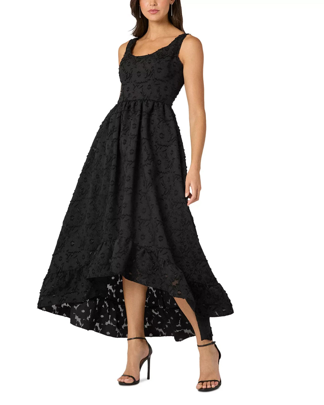 Shoshanna Textured High Low Maxi Dress MSRP $598
