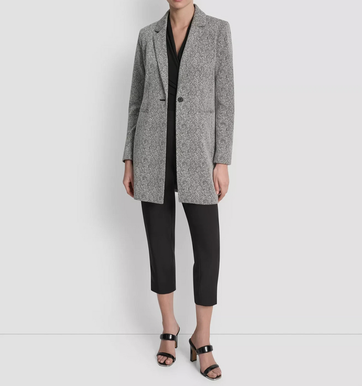DKNY Notch-Lapel Single-Button Long-Sleeve Jacket MSRP $169