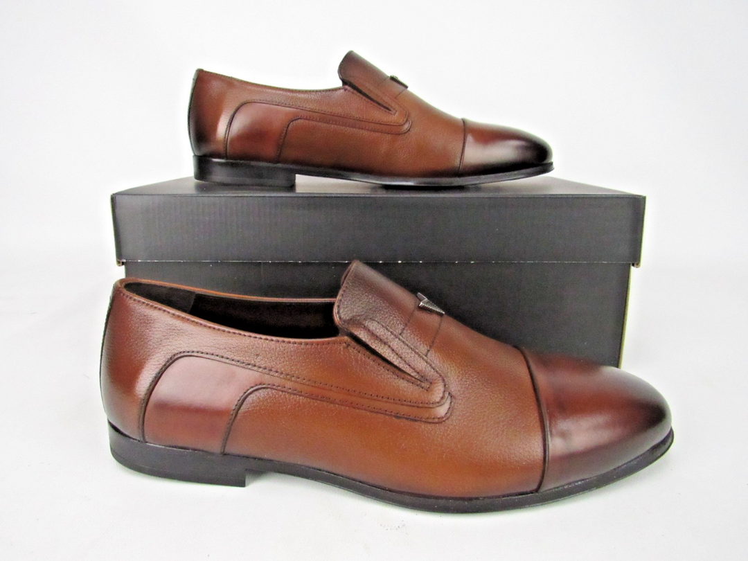 Elegant Men’s Handcrafted Classic Calf Leather Loafers Size EU 41