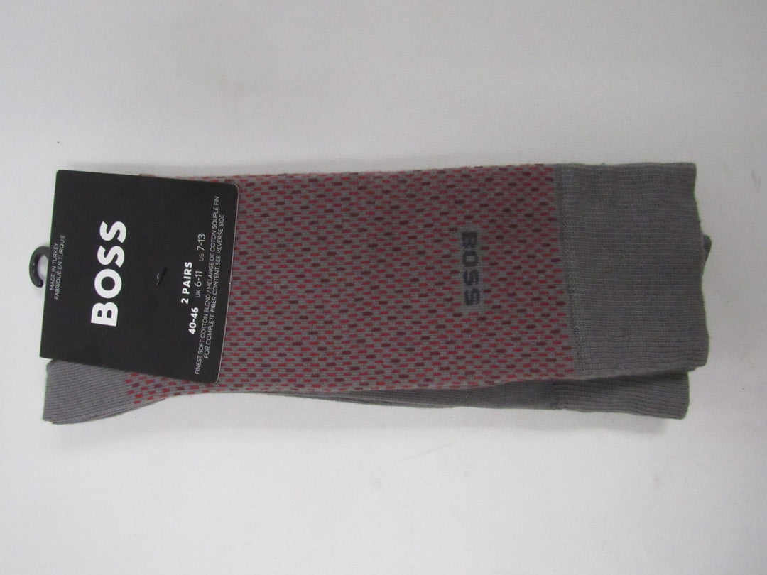 BOSS Mini Pattern Crew Socks, Pack of 2 MSRP $18