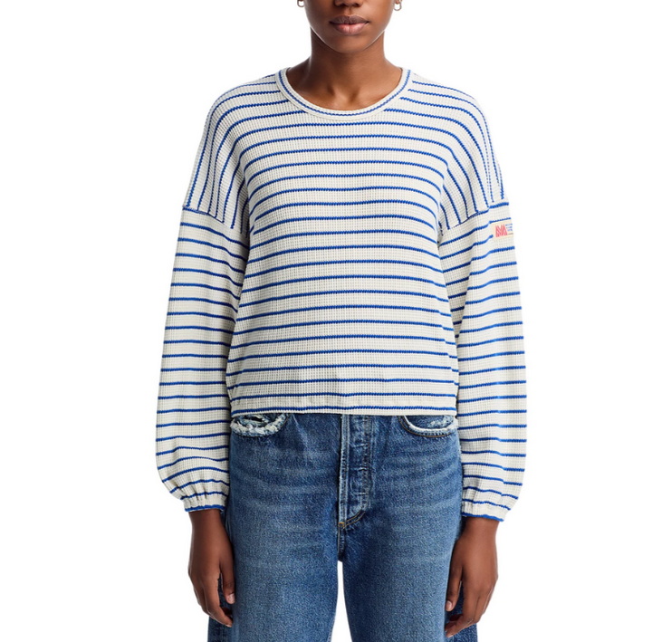 MOTHER The Long Sleeve Swipe Crop Tee MSRP $168