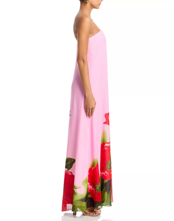 AQUA Strapless Maxi Dress MSRP $258