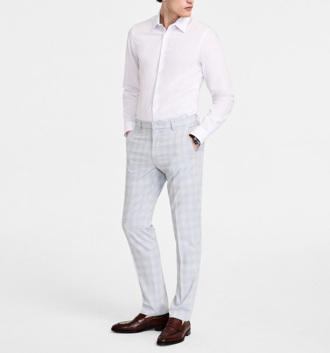 Tommy Hilfiger Modern Fit Plaid Dress Pant MSRP $95