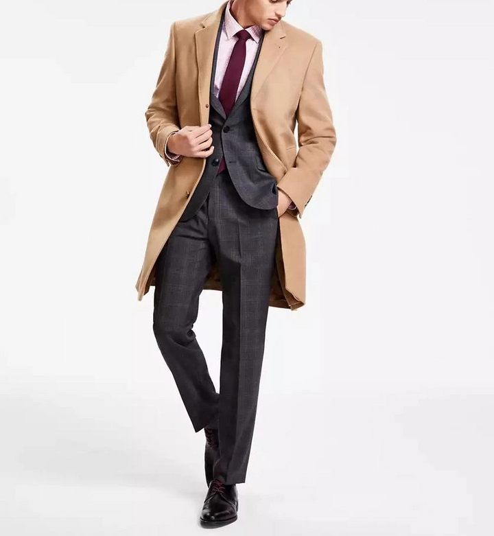 Michael Kors Men's Classic Fit Luxury Wool Cashmere Blend Overcoats MSRP $495