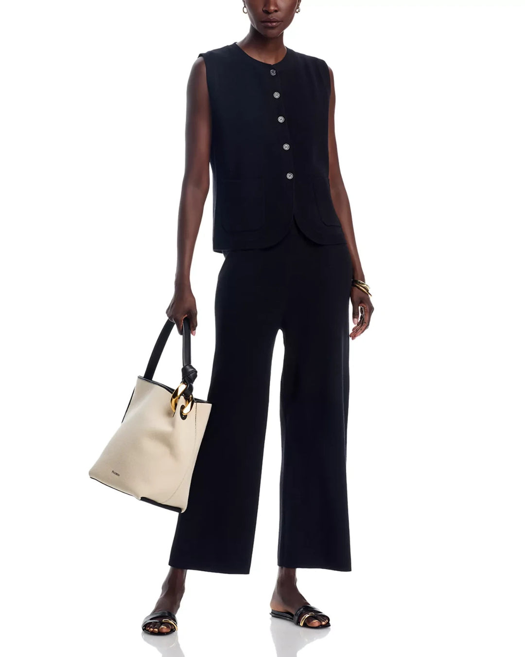 Sioni Sweater Vest & Wide Leg Pants Set MSRP $238