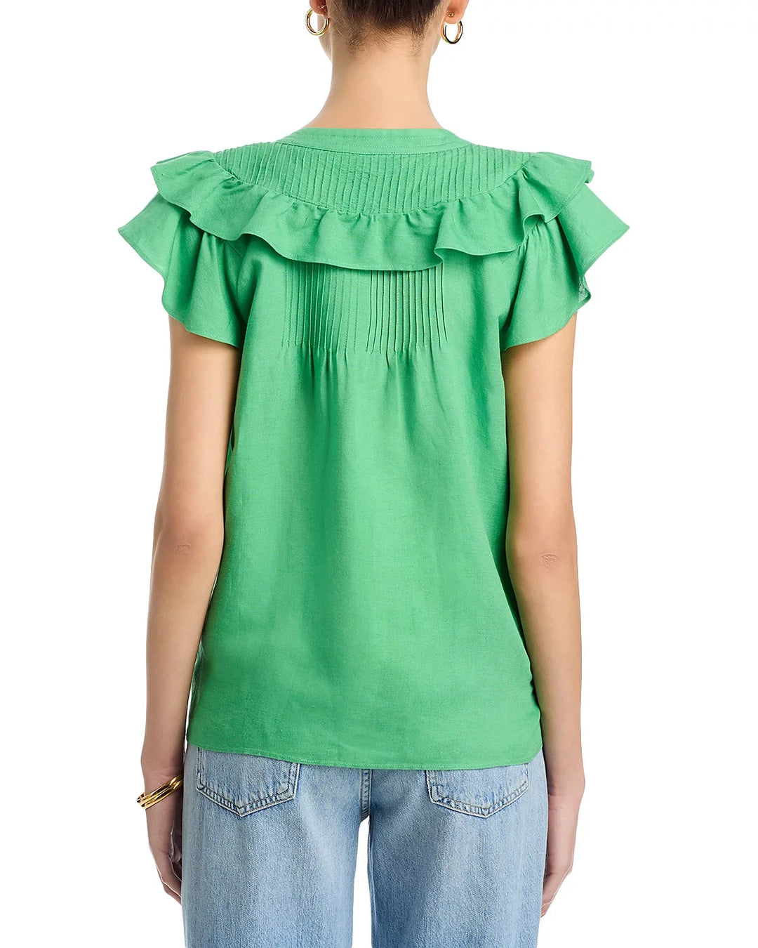 T Tahari Flutter Sleeve Blouse MSRP $88