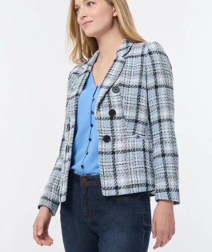 Jones Tweed Faux Double-Breasted Jacket MSRP $139 Size L