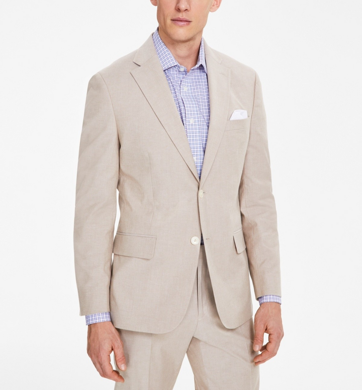 Tommy Hilfiger Modern-Fit TH Flex Stretch Chambray Suit Separates Jacket $360