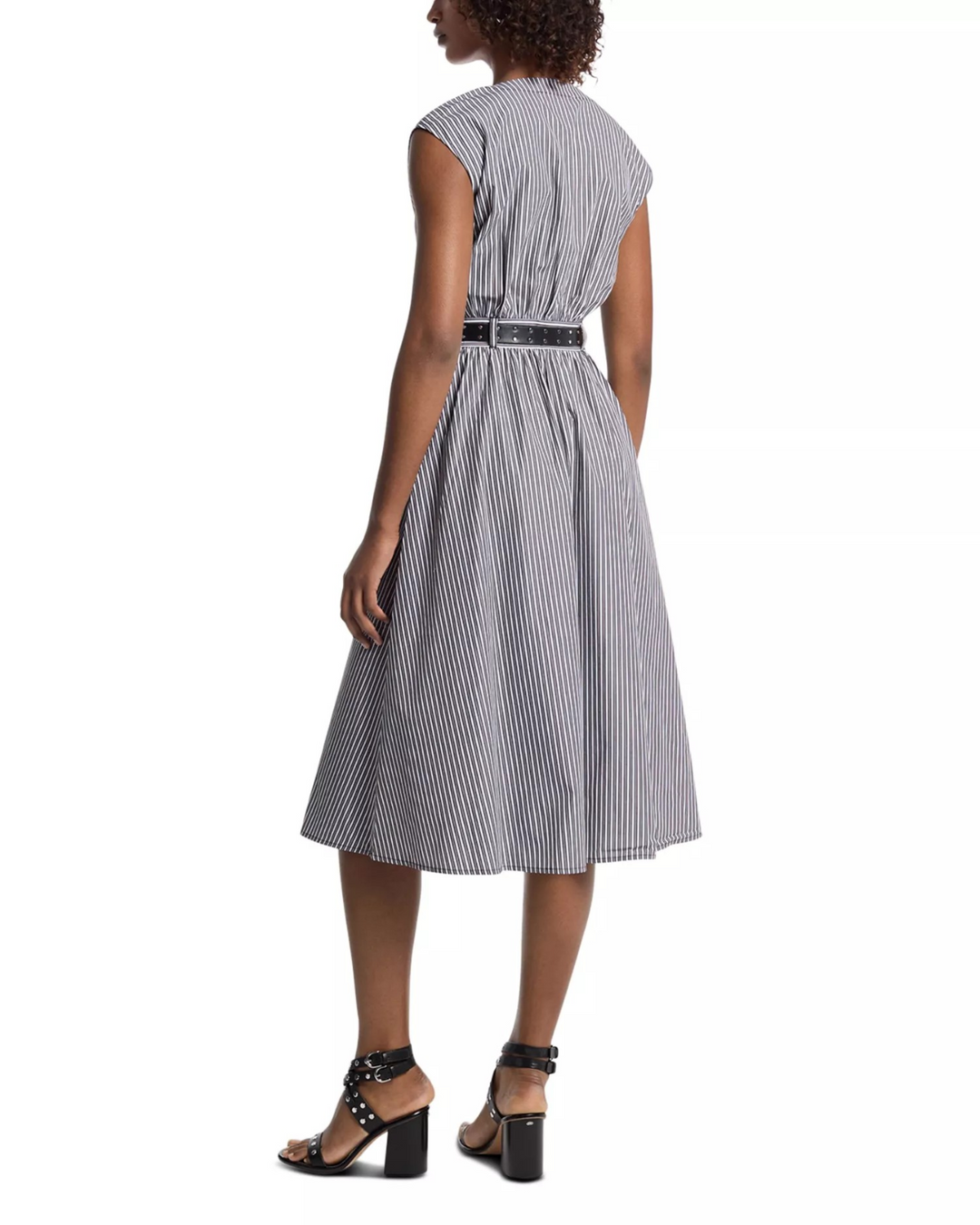 Michael Kors Graphic Stripe Midi Dress MSRP $328