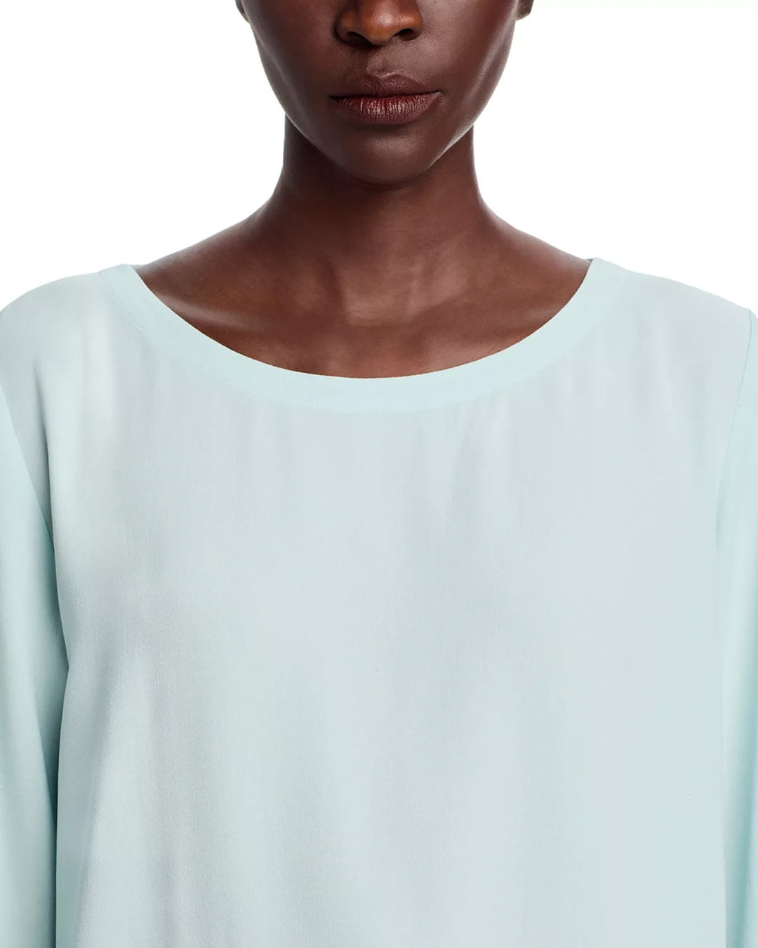 Eileen Fisher Silk Ballet Neck Top MSRP $268
